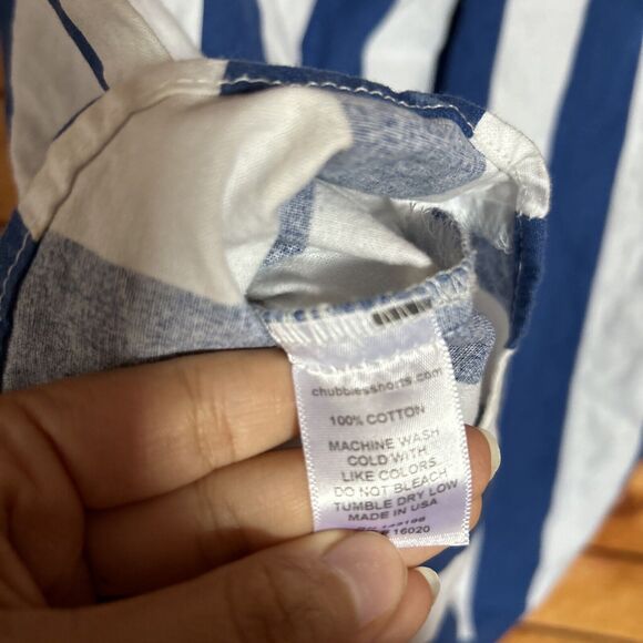 Vintage "The Nutter" Striped Short Sleeve Button Up Blue Shirt Size Small - Picture 9 of 9